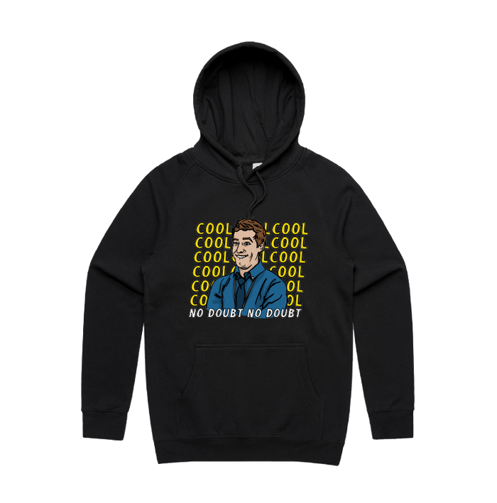 S / Black / Large Front Design Cool Cool Cool 👮‍♂️ - Unisex Hoodie