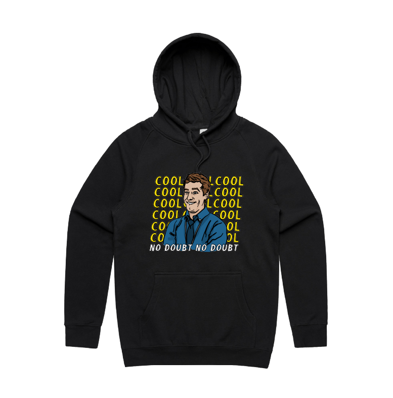 S / Black / Large Front Design Cool Cool Cool 👮‍♂️ - Unisex Hoodie