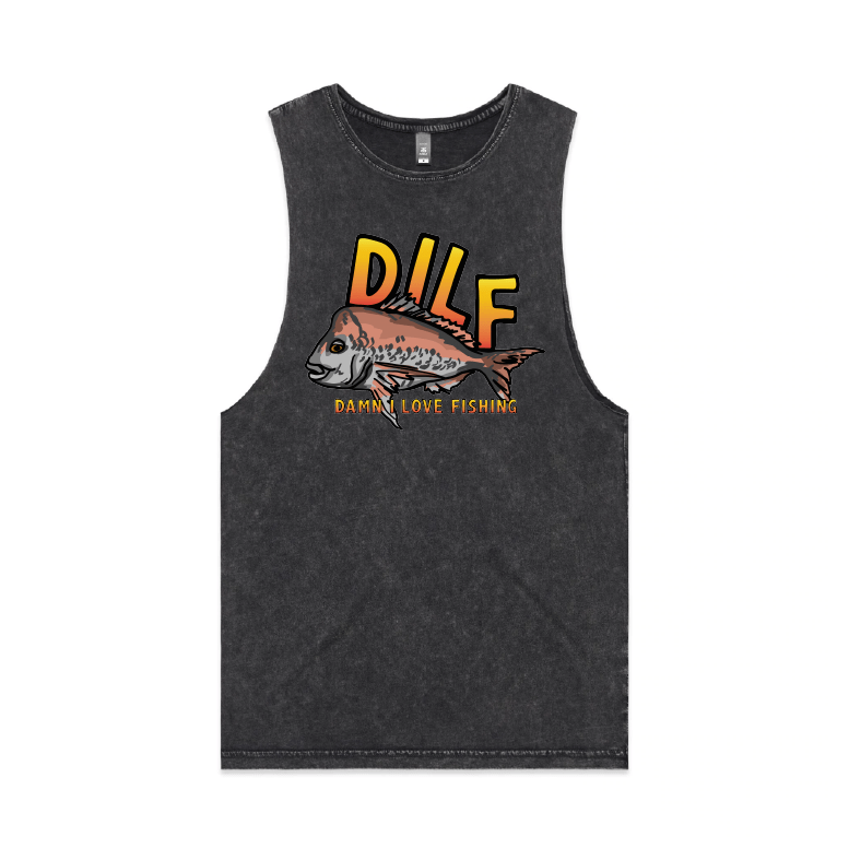 S / Black / Large Front Design D.I.L.F 🐟 - Tank