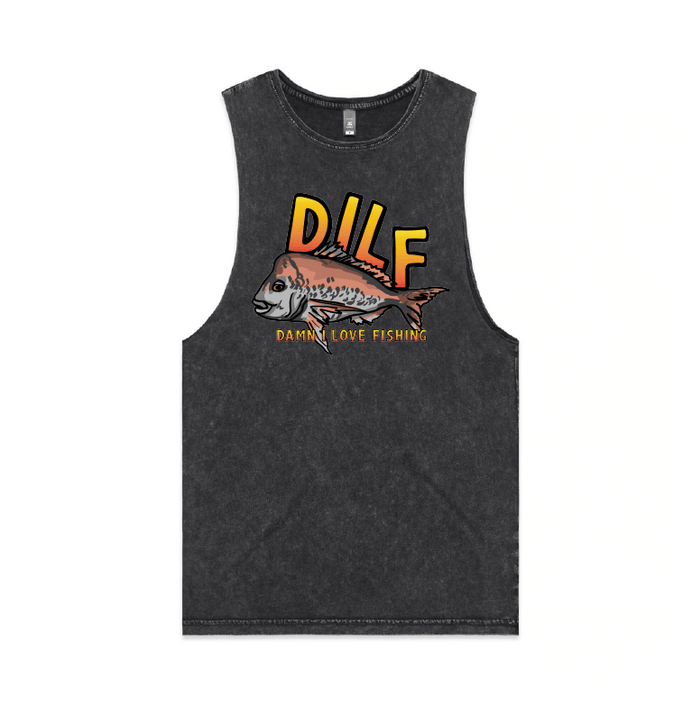 S / Black / Large Front Design D.I.L.F 🐟 - Tank
