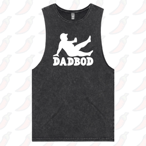 S / Black / Large Front Design Dad Bod 💪 – Tank