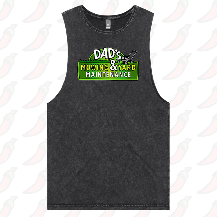 S / Black / Large Front Design Dad’s Mowing Company 👍 – Tank