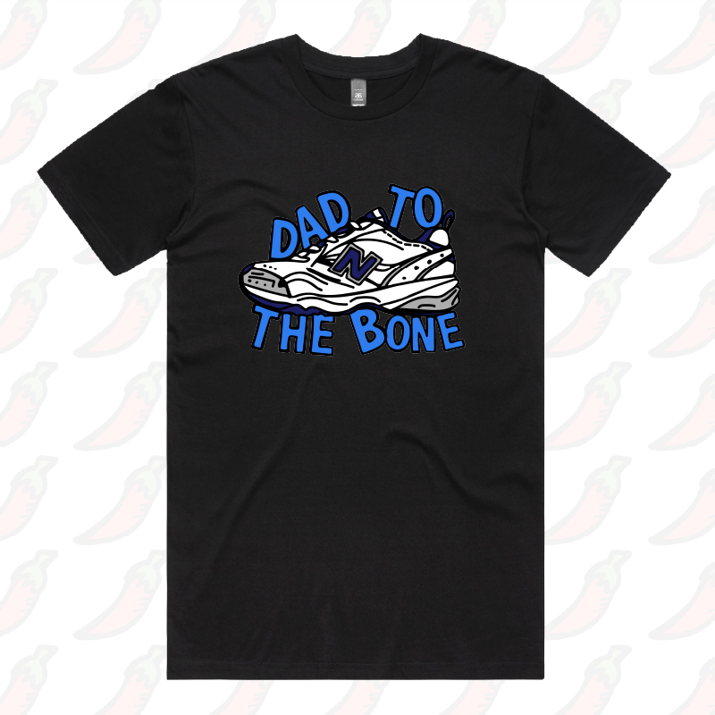 S / Black / Large Front Design Dad To The Bone 👟 – Men's T Shirt