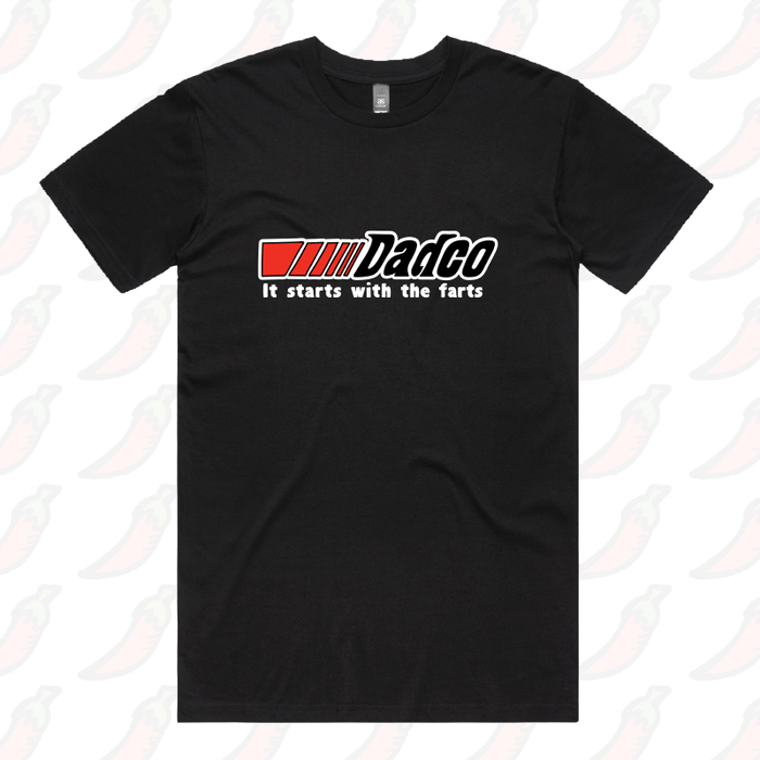 S / Black / Large Front Design Dadco 🔧💨 – Men's T Shirt