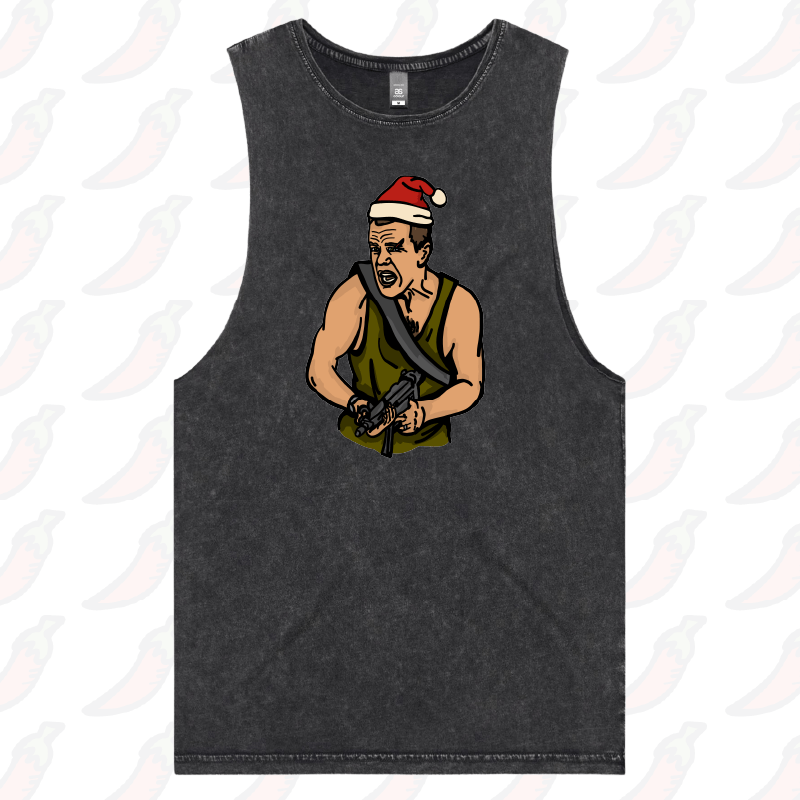 S / Black / Large Front Design Die Hard Christmas 🧨🎄- Tank