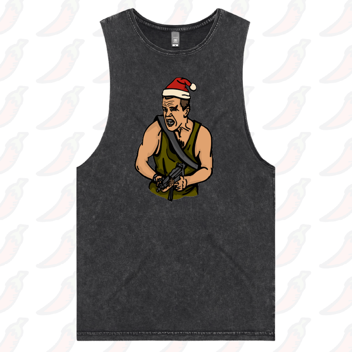 S / Black / Large Front Design Die Hard Christmas 🧨🎄- Tank