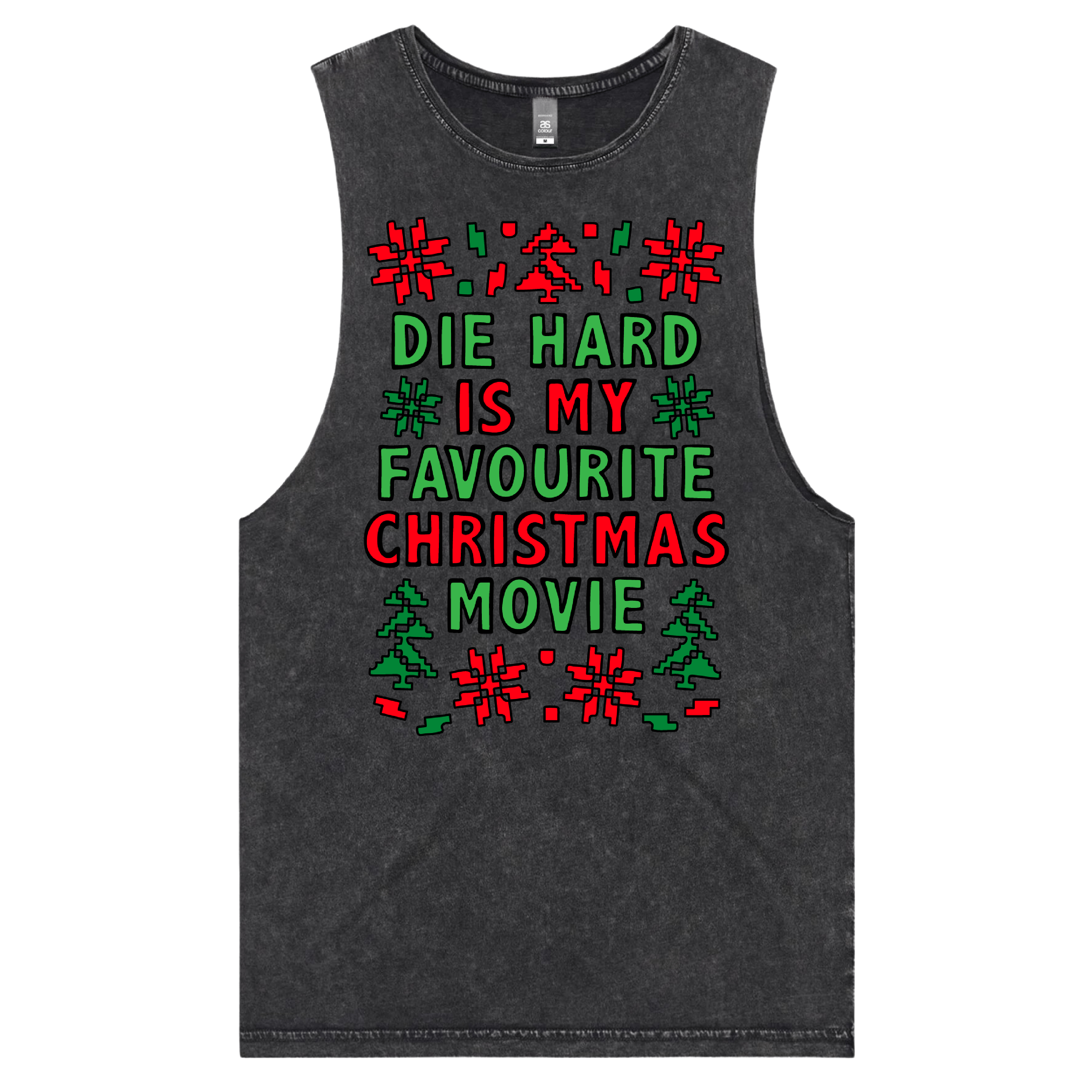S / Black / Large Front Design Die Hard Christmas 💥🎄 – Tank