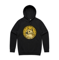 S / Black / Large Front Design Dogecoin 🚀 - Unisex Hoodie