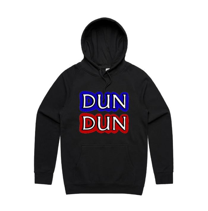 S / Black / Large Front Design Dun Dun 🚔 - Unisex Hoodie