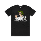 S / Black / Large Front Design Elvis Parsley 🌿 - Men's T Shirt