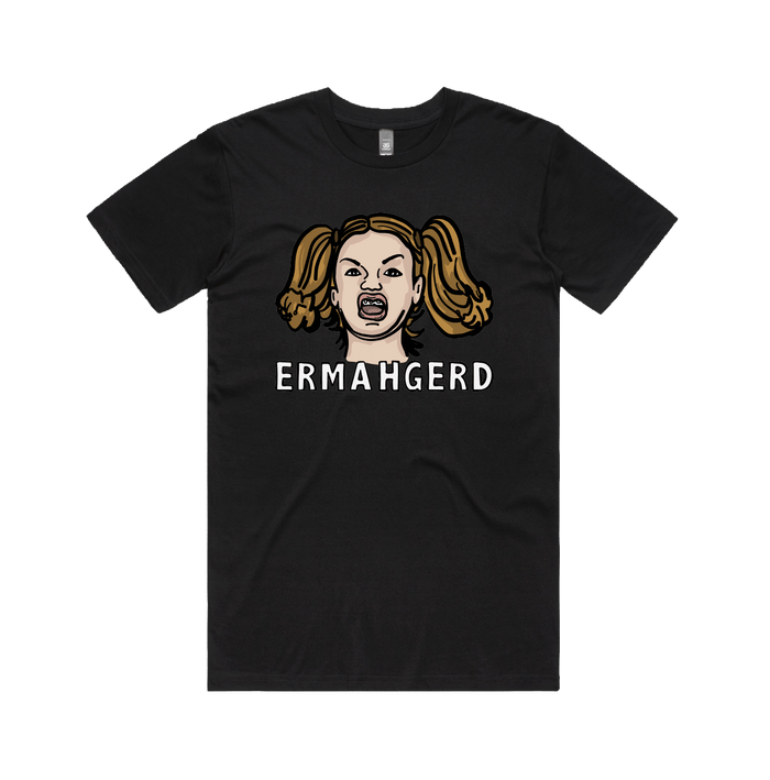 S / Black / Large Front Design Ermahgerd! 🤓 - Men's T Shirt
