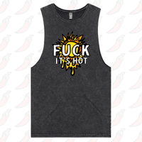 S / Black / Large Front Design F It’s Hot ☀🤬 - Tank