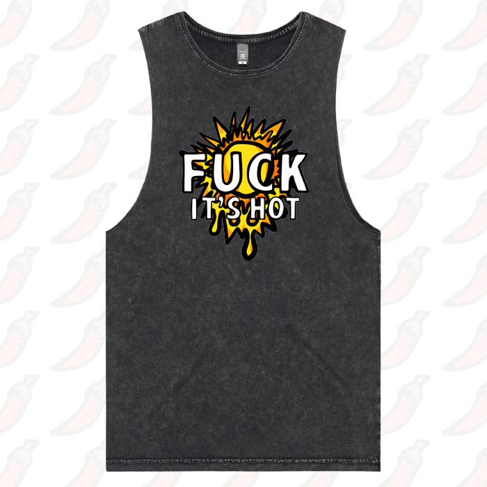 S / Black / Large Front Design F It’s Hot ☀🤬 - Tank