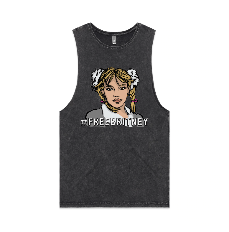 S / Black / Large Front Design Free Britney 🎤 - Tank