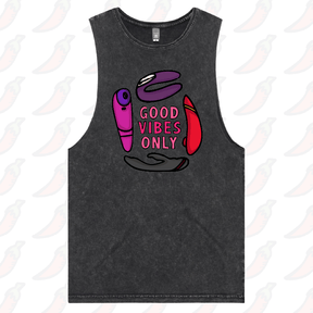 S / Black / Large Front Design Good Vibes Only 🍡 – Tank