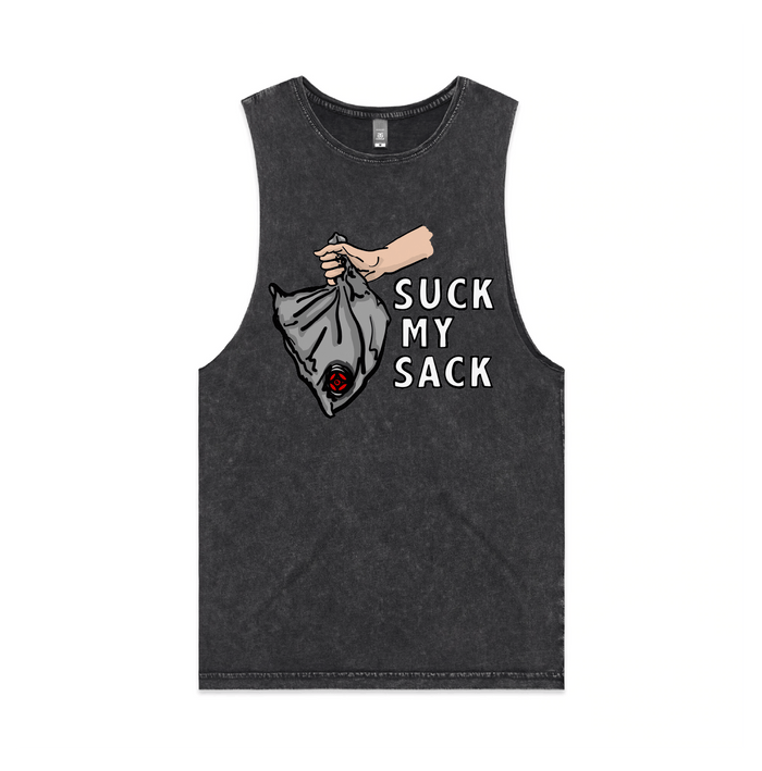 S / Black / Large Front Design Goon Sack 🍷 - Tank