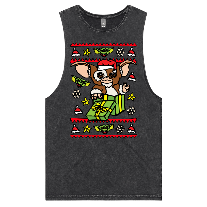 S / Black / Large Front Design Gremlins Christmas 😈🎁 – Tank