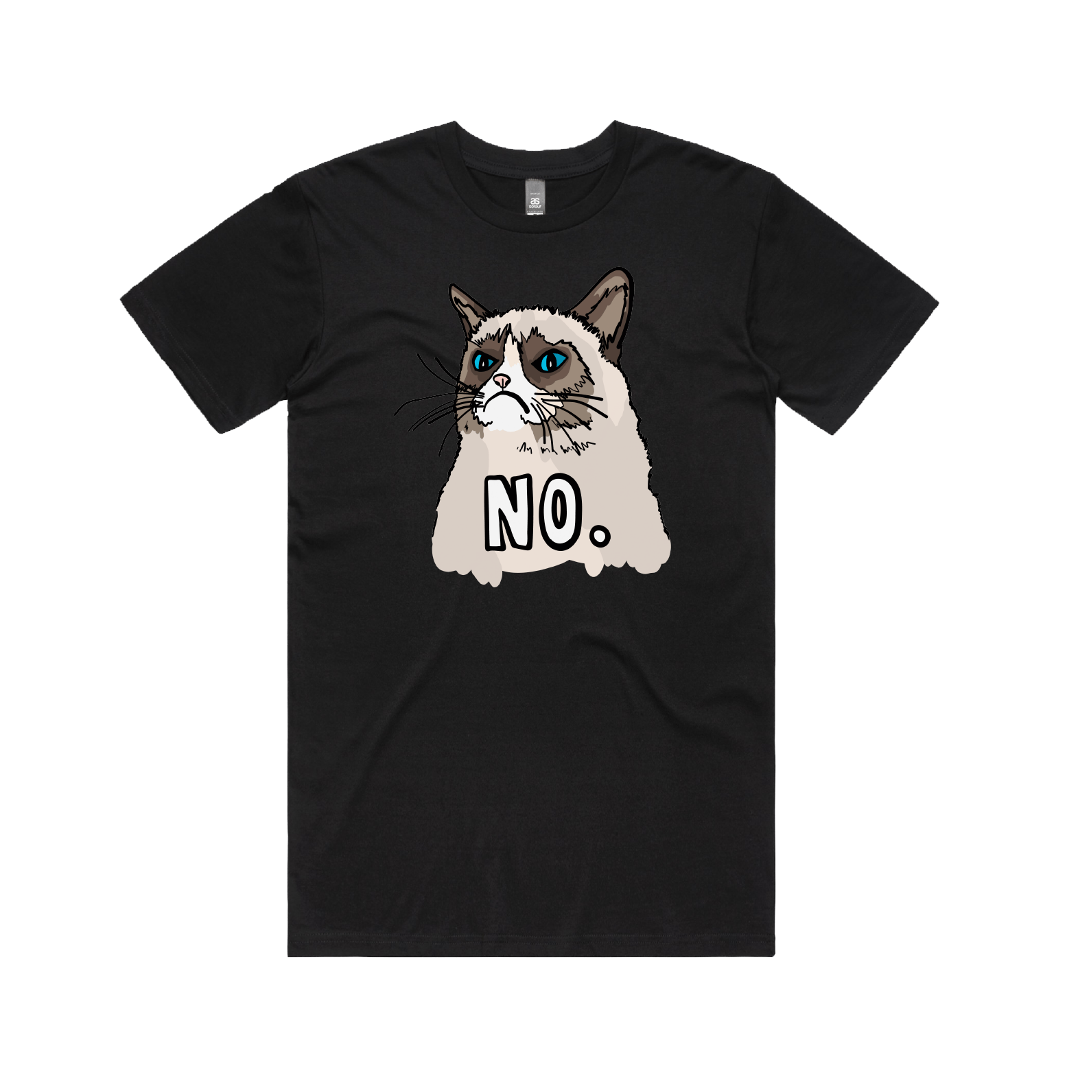 S / Black / Large Front Design Grumpy Cat! 😾 - Men's T Shirt
