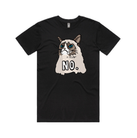 S / Black / Large Front Design Grumpy Cat! 😾 - Men's T Shirt