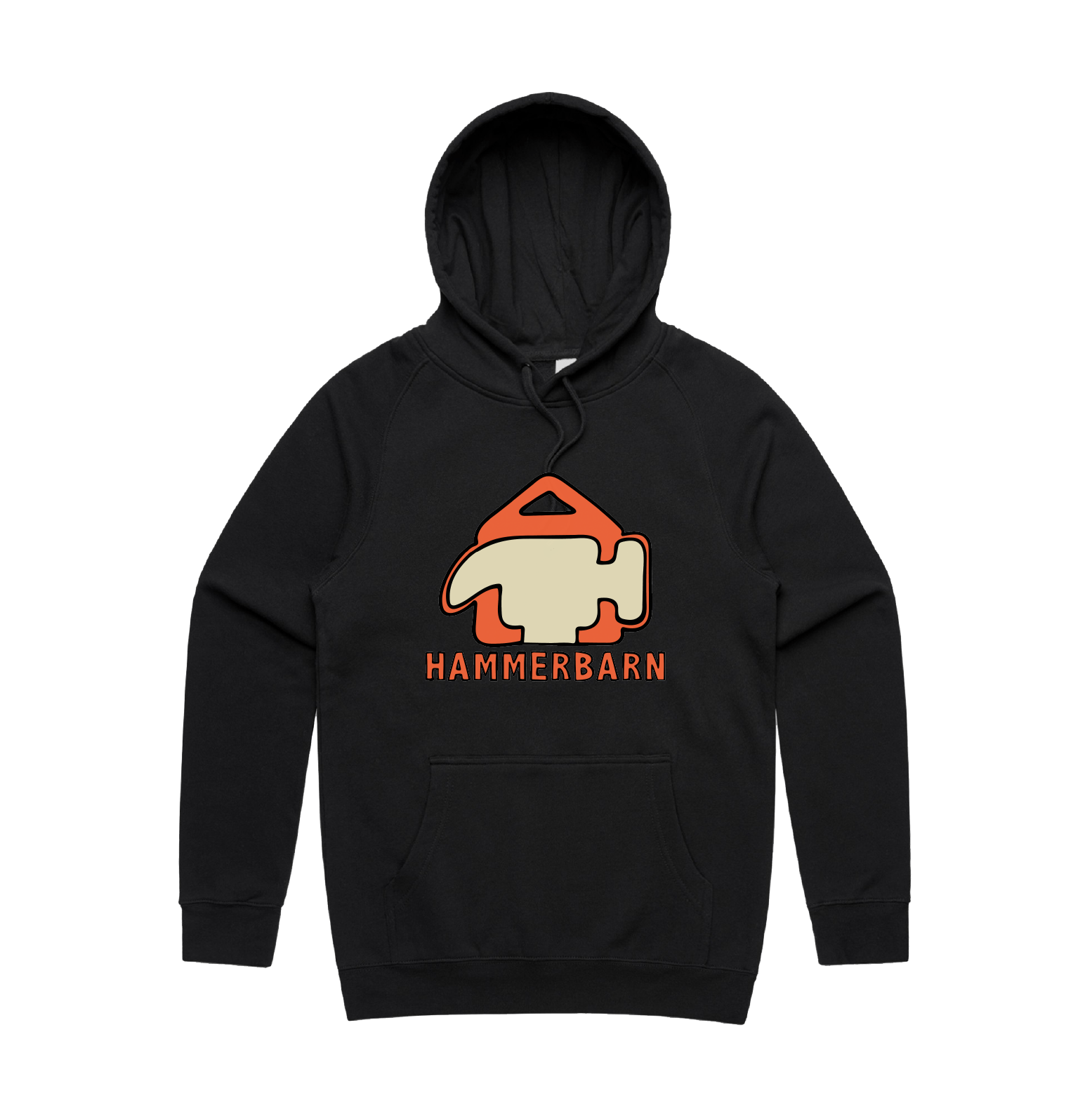 S / Black / Large Front Design Hammerbarn 🔨 - Unisex Hoodie