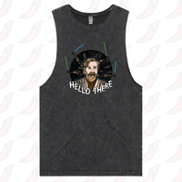 S / Black / Large Front Design Hello There! 👋 - Tank