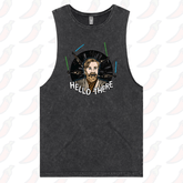 S / Black / Large Front Design Hello There! 👋 - Tank