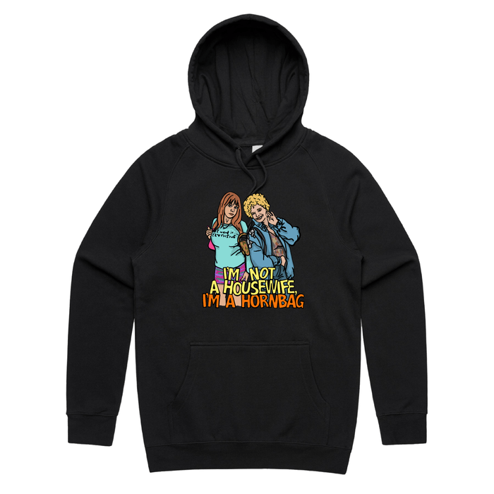 S / Black / Large Front Design Hornbag 😈 - Unisex Hoodie