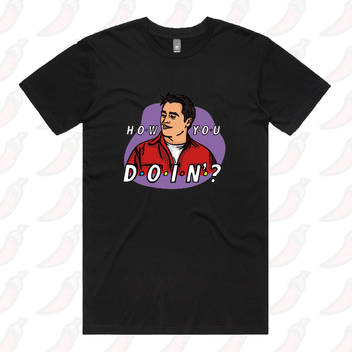 S / Black / Large Front Design HOW YOU DOIN? 😏- Men's T Shirt