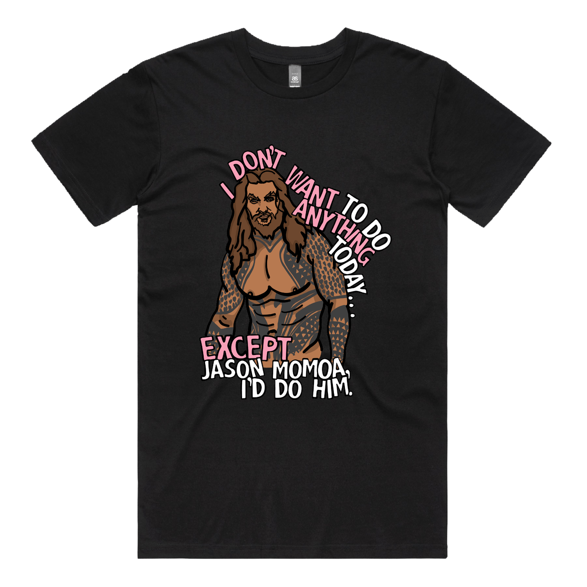 S / Black / Large Front Design I'd Do Jason Momoa 🐟 - Men's T Shirt
