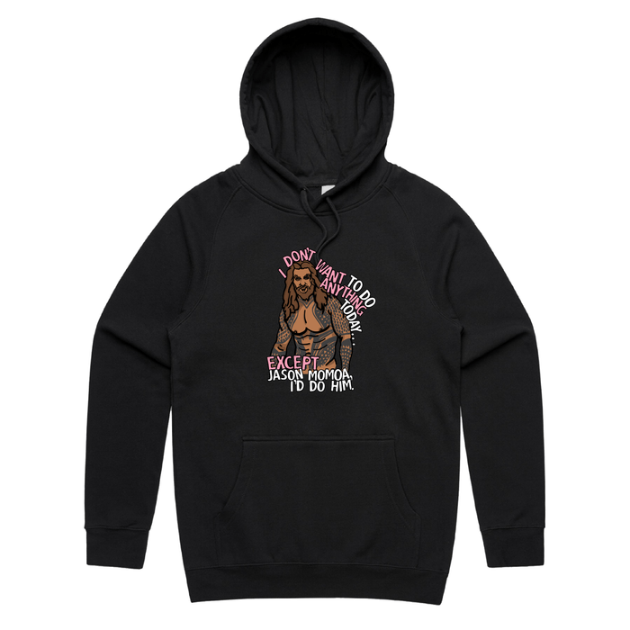 S / Black / Large Front Design I'd Do Jason Momoa 🐟 - Unisex Hoodie