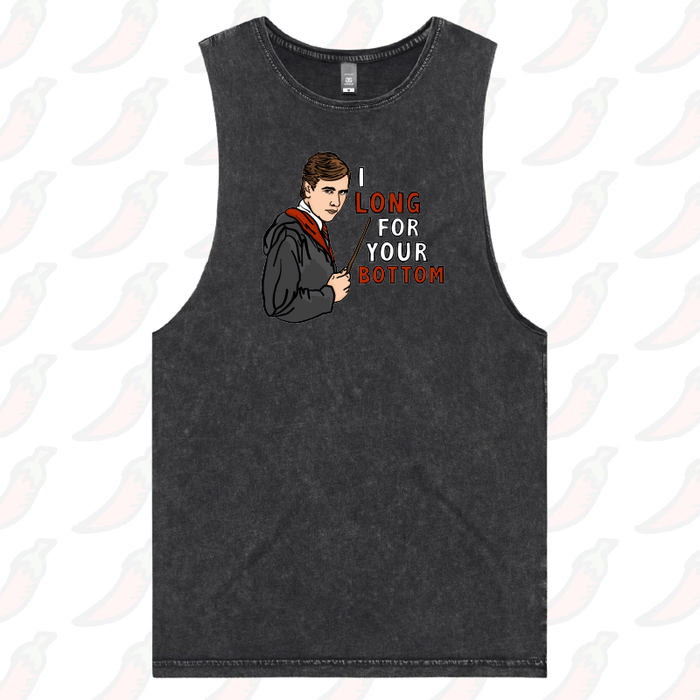 S / Black / Large Front Design I Long for your Bottom 🍑⚡- Tank