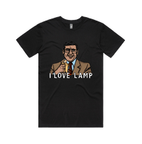 S / Black / Large Front Design I Love Lamp ❤️ - Men's T Shirt