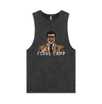 S / Black / Large Front Design I Love Lamp ❤️ - Tank