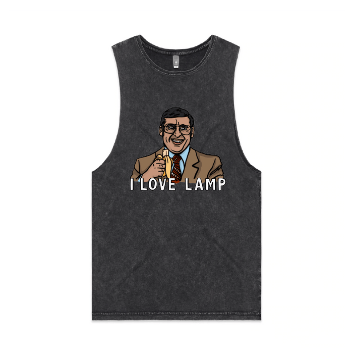 S / Black / Large Front Design I Love Lamp ❤️ - Tank