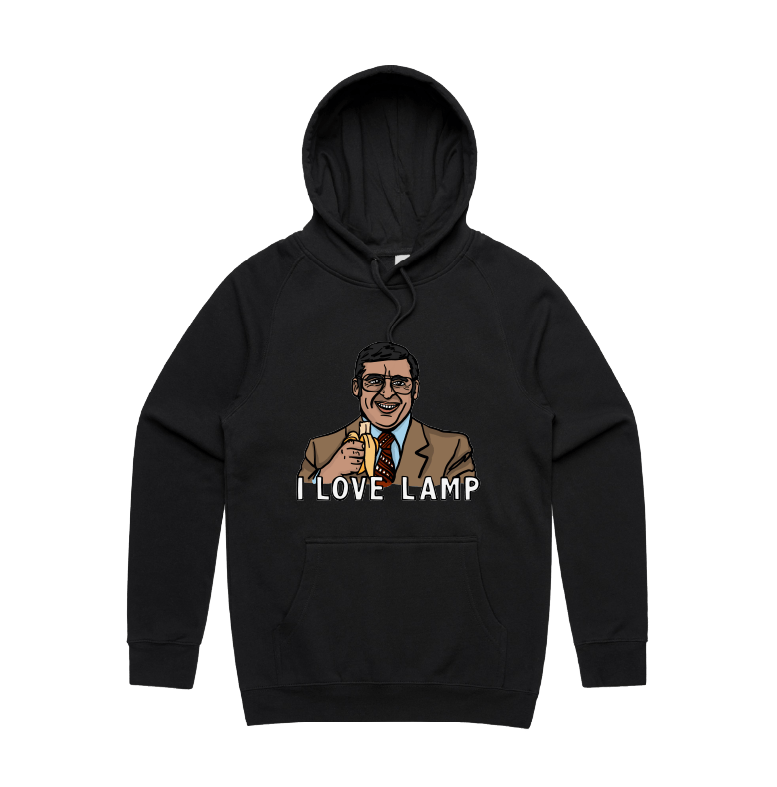 S / Black / Large Front Design I Love Lamp ❤️ - Unisex Hoodie