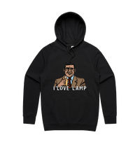 S / Black / Large Front Design I Love Lamp ❤️ - Unisex Hoodie
