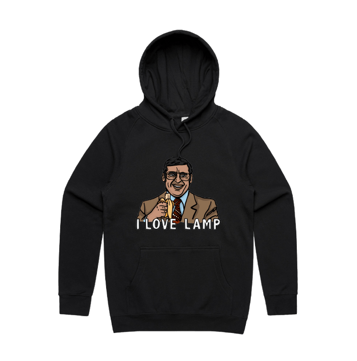 S / Black / Large Front Design I Love Lamp ❤️ - Unisex Hoodie