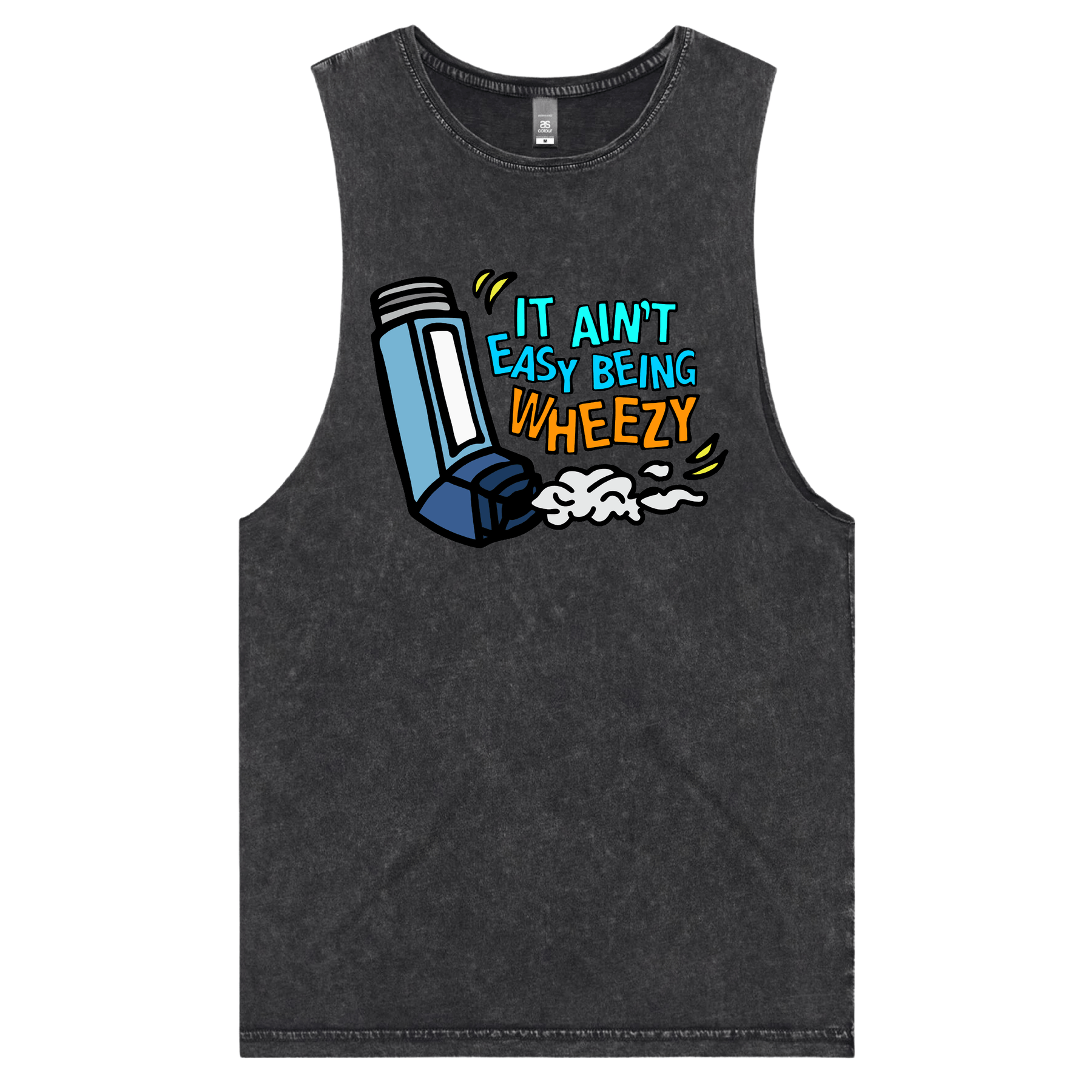 S / Black / Large Front Design It Ain’t Easy Being Wheezy 😫💨 – Tank