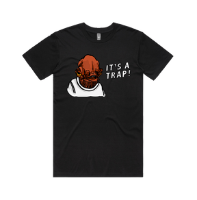 S / Black / Large Front Design It's a Trap ❗ - Men's T Shirt
