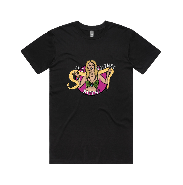 S / Black / Large Front Design It's Britney 🐍 - Men's T Shirt