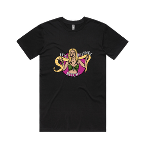 S / Black / Large Front Design It's Britney 🐍 - Men's T Shirt
