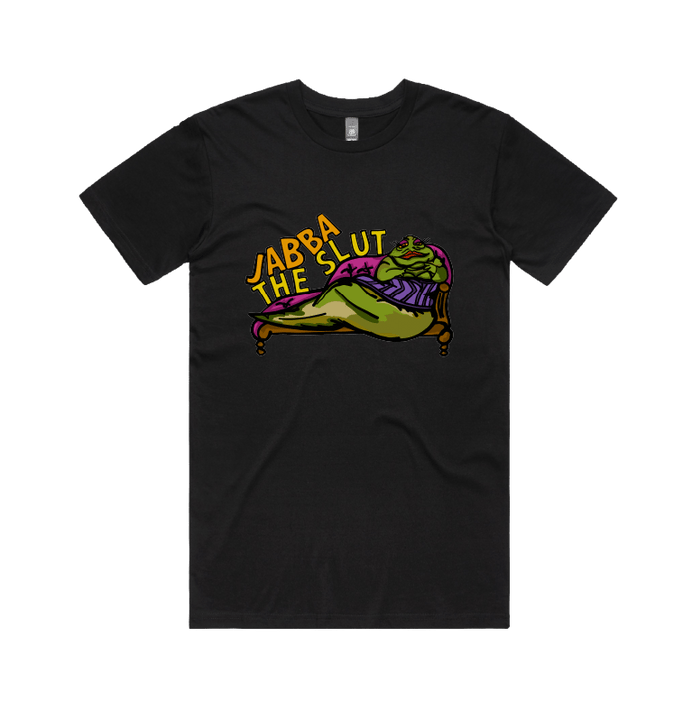 S / Black / Large Front Design Jabba The Slut ⛓️ - Men's T Shirt