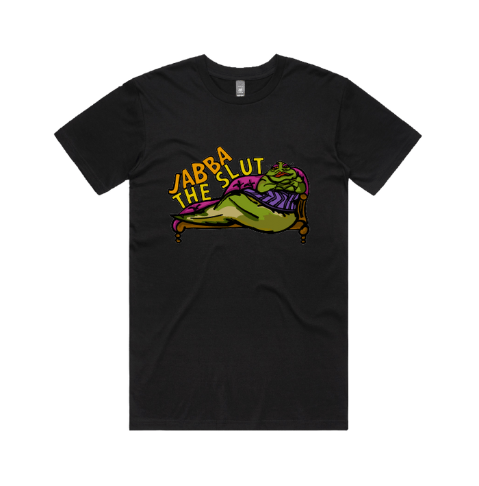 S / Black / Large Front Design Jabba The Slut ⛓️ - Men's T Shirt