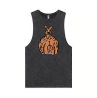 S / Black / Large Front Design Jacked Kangaroo 🦘 - Tank