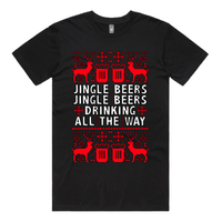 S / Black / Large Front Design Jingle Beers 🔔🍻 – Men's T Shirt