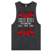 S / Black / Large Front Design Jingle Beers 🔔🍻 – Tank