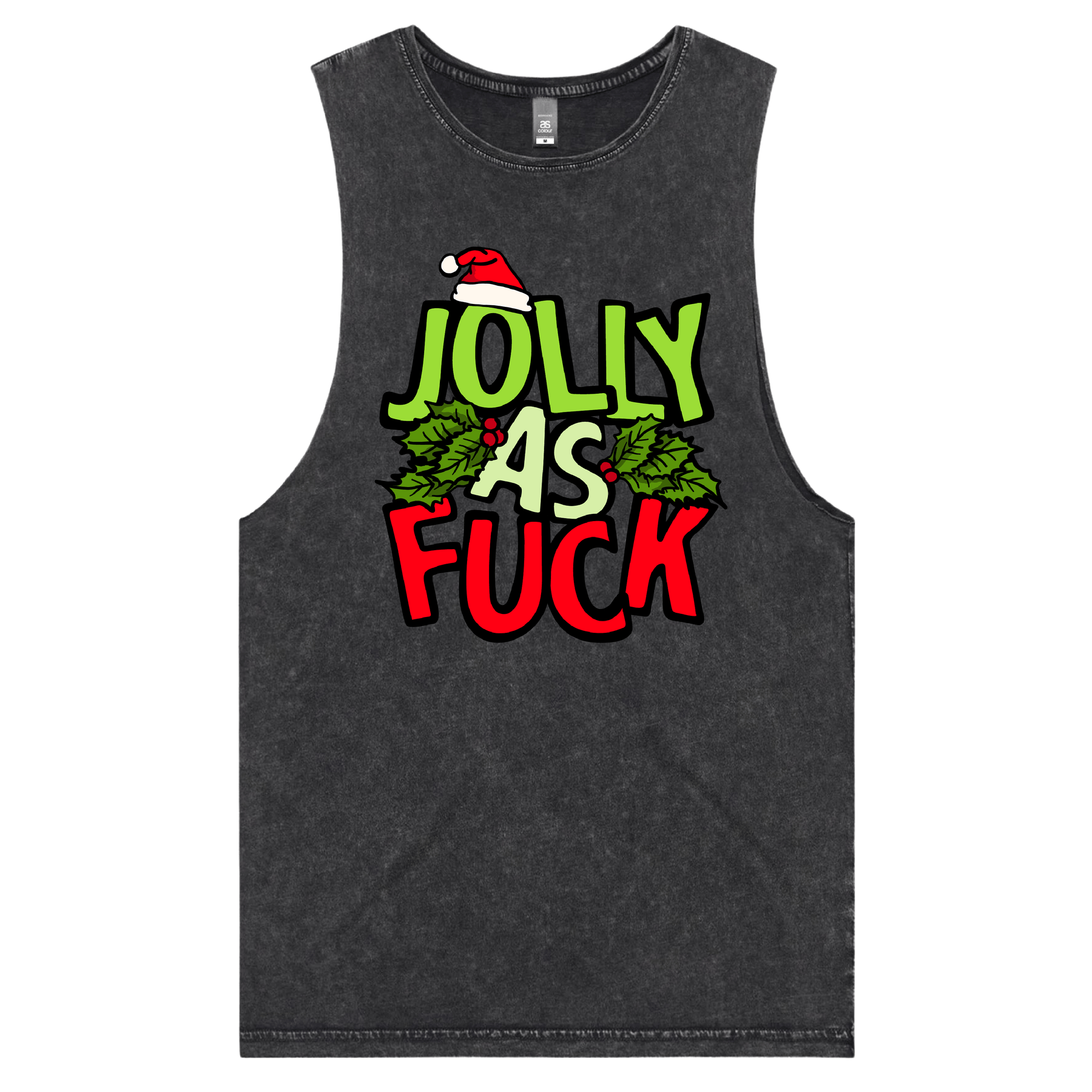 S / Black / Large Front Design Jolly As 🎄🌟 – Tank