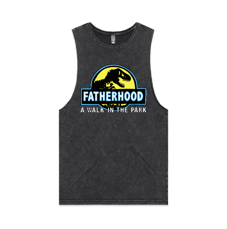 S / Black / Large Front Design Jurassic Dad 🦖 - Tank