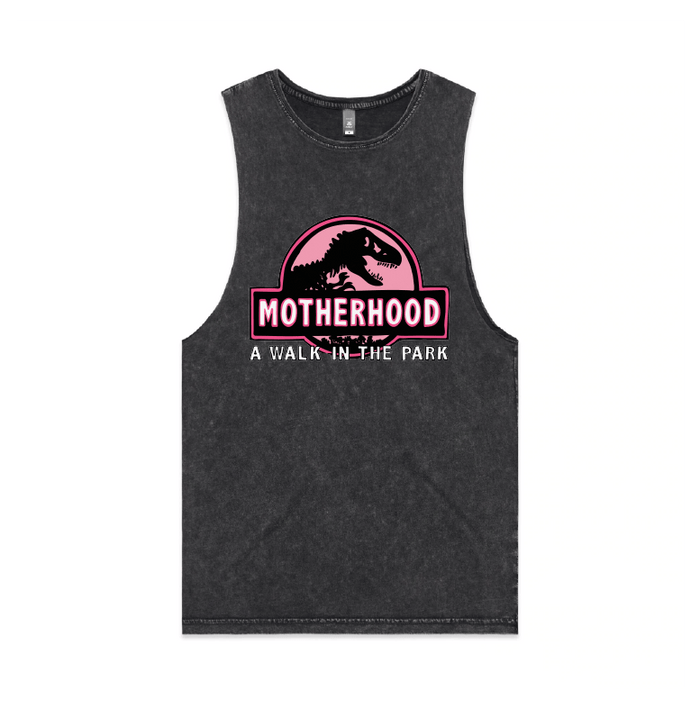 S / Black / Large Front Design Jurassic Mum 🦖 - Tank