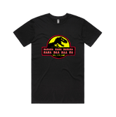S / Black / Large Front Design Jurassic Park Theme 🦕 - Men's T Shirt